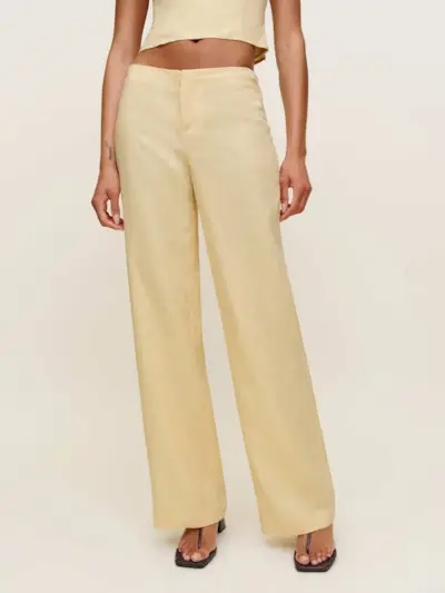 Vida Linen Low Rise Pant