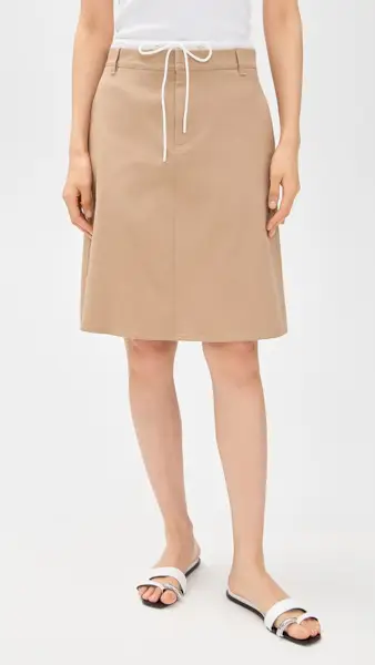 Vince Mid Rise Double Waistband Skirt