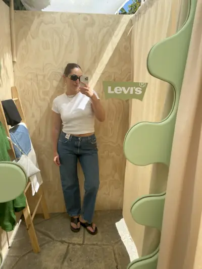 Anna LaPlaca wearing jeans.