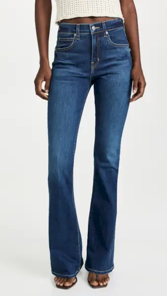 Veronica Beard Jean + Beverly High Rise Skinny Flare Jeans