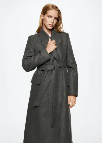 Mango + Long Coat With Lapels