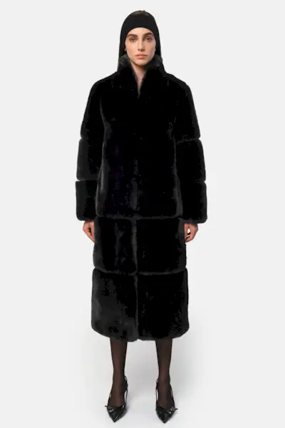 Apparis Sylke Coat in Noir