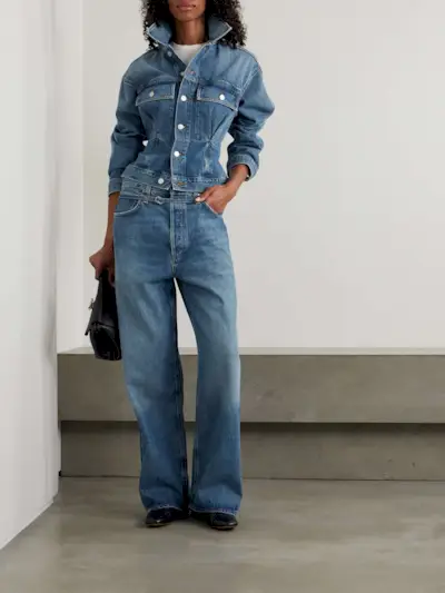 Emmi Belted High-Rise Wide-Leg Jeans