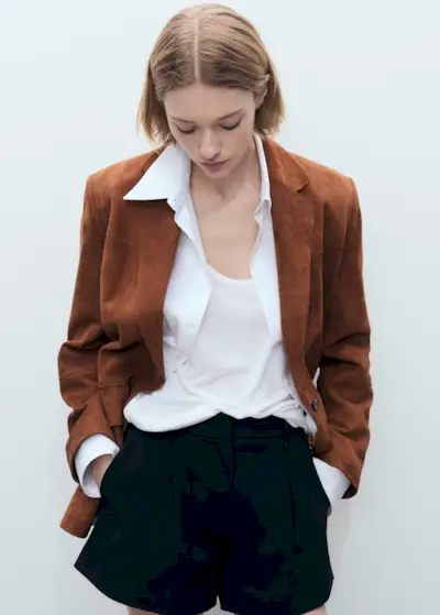 MANGO, Straight Suede Jacket - Women | Mango United Kingdom