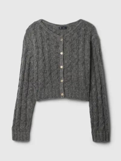 Gap x Cult Gaia, Cropped Cable-Knit Cardigan