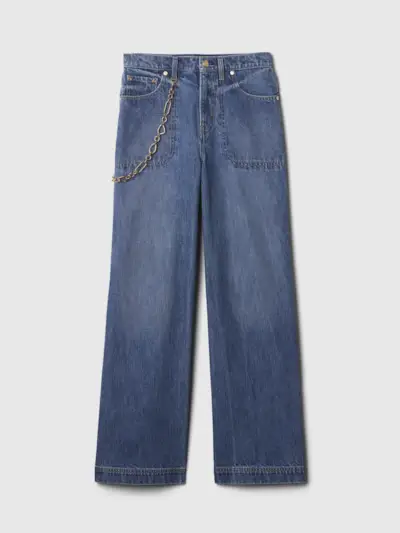 Gap x Cult Gaia, High Rise Stride Chain Jeans