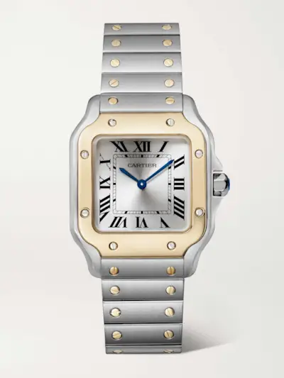 Santos De Cartier 34.5mm Stainless Steel and 18-Karat Gold Watch