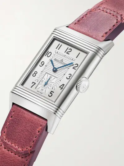 Reverso Classic Singapore Limited Edition Hand-Wound 45.6mm Stainless Steel and Leather Watch