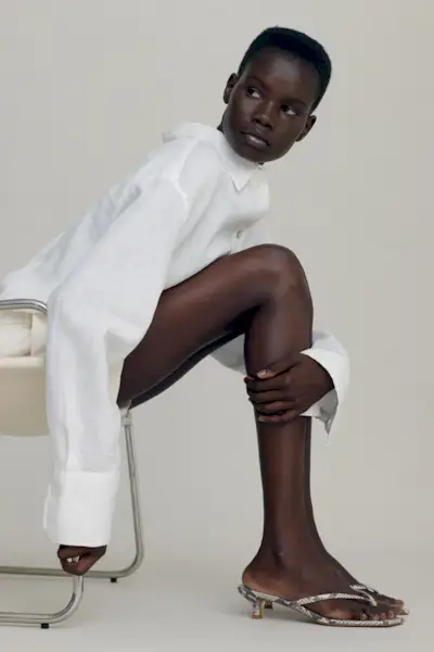 Kitten-Heeled Sandals