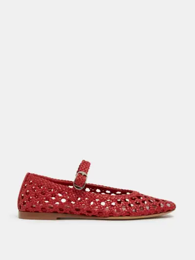 Mary Jane / Crimson Woven Leather
