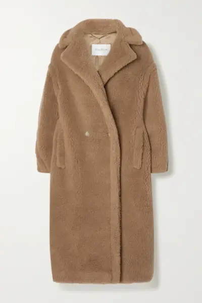 Teddy Bear Icon Oversized Camel Hair and Silk-Blend Coat
