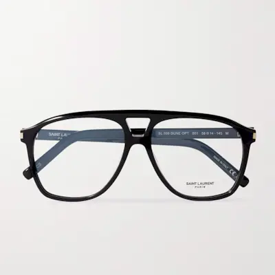SAINT LAURENT EYEWEAR, Dune Aviator-Style Acetate Optical Glasses