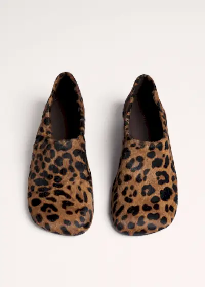 Leopard Print Asymmetric Slipper