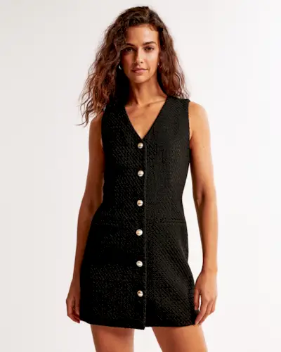 Abercrombie The A&F Mara Tweed Vest Mini Dress