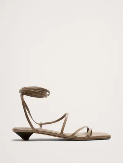 Banana Republic, Italian Leather Strappy Kitten-Heel Sandal