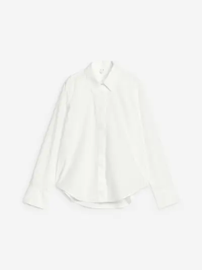 Regular-Fit Poplin Shirt – White – Women – Arket Gb