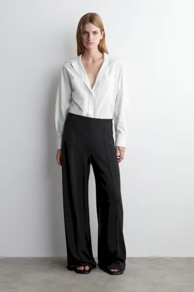 Jersey Wide-Leg Trousers