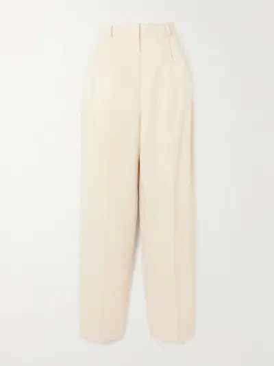 Woven Pleated Tapered Pants