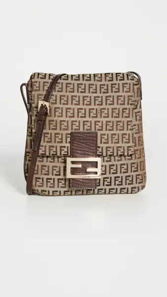 What Goes Around Comes Around + Fendi Brown Zucchino Messenger Bag