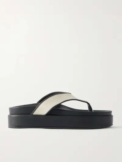 Charys2flatform Rubber-Trimmed Canvas Platform Sandals