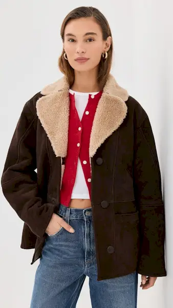 Reformation Veda Luca Suede Jacket