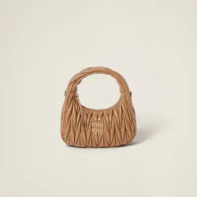Wander Matelassé Nappa Leather Hobo Bag
