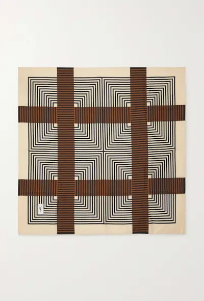 Printed Silk-Satin Scarf