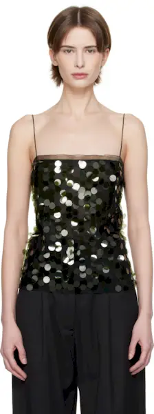 Green Suero Sequin Top