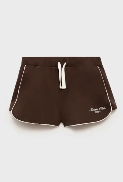 Mango, Cotton Shorts With Printed Message