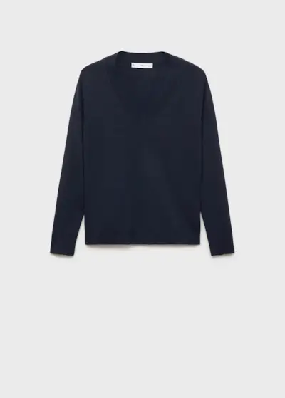 V-Neck Knit Sweater - Women | Mango Usa