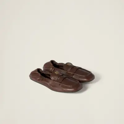 Ruches Nappa Leather Loafers