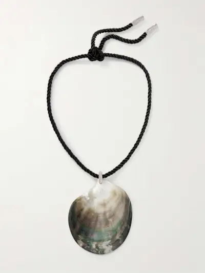 Lamar Silver-Plated, Shell and Rope Necklace