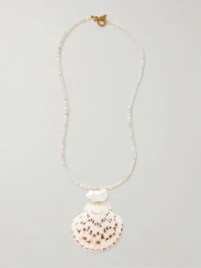 Paradis Gold-Plated, Quartz, Pearl and Shell Necklace