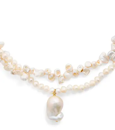 Hermina Athens Freshwater Pearl Twisted Flower Necklace