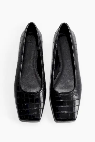 Square-Toe Ballet Flats