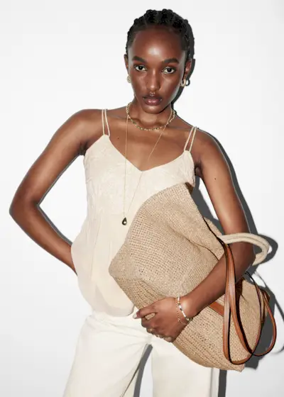 Large Woven Straw Tote