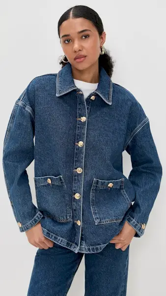 Anine Bing Luca Clean Indigo Denim Jacket