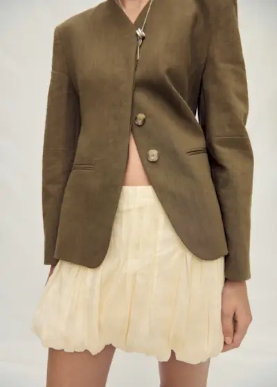 MANGO, Balloon-Effect Ramie Skirt - Women | Mango Usa