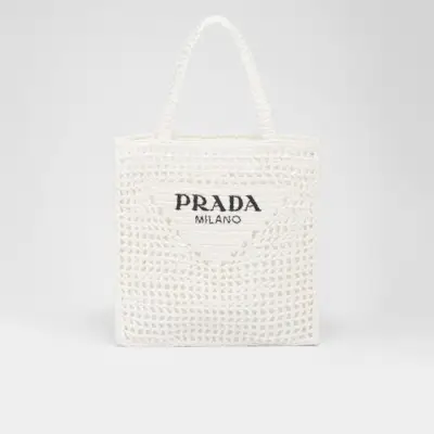 Prada + Raffia Tote Bag