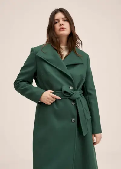 Mango + Woolen Coat With Belt