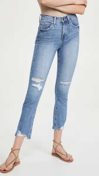 Pistola Denim + Lennon High Rise Crop Jeans