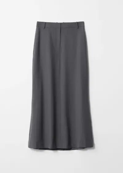 Flared Tailored Maxi Skirt