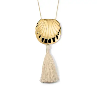 Petra Tassel Necklace in Ivory