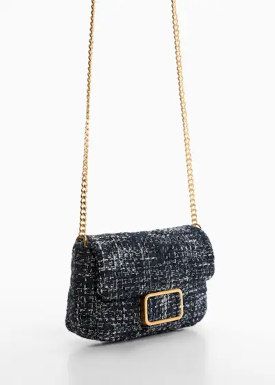 Mango + Tweed Buckle Bag