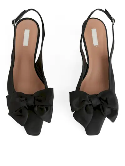 Soft Bow Slingback Pumps