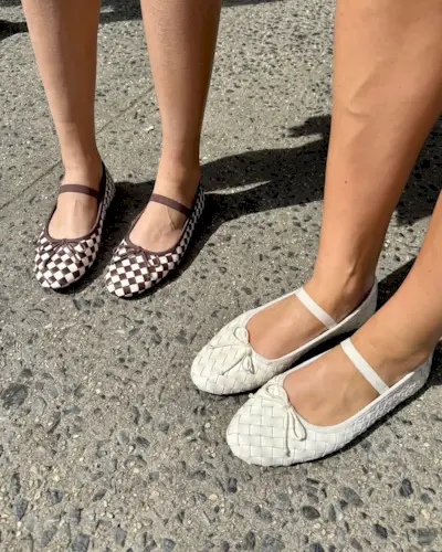 Women wearing Loeffler Randall Leonie Ballet Flats.