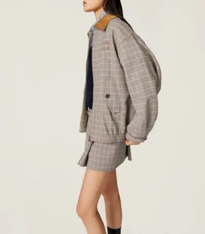 Fleece Wool-Blend Blouson Jacket