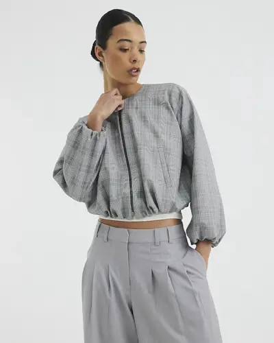 River Island, Checked Bomber Jacket