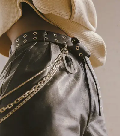 Orseund Iris + Leather Belt with Chain Set