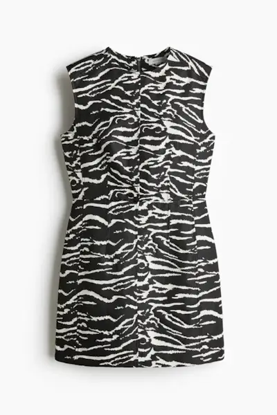 Jacquard-Weave Mini Dress